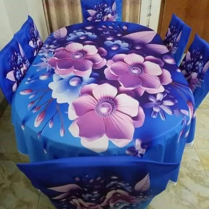 3D Print Premium Dining Table Cloth & Chair Cover Set 7 in 1