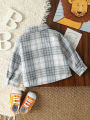 Baby's Boys Long Sleeve Blouse Coat Jacket Outwear 2025 Spring Autumn Plaid Shirts With Pocket Children's Clothes For 1-3Y. 