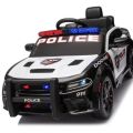 12V Charger Style Police Patrol Ride-On Car for Kids with Flashing Siren Lights & Music. 