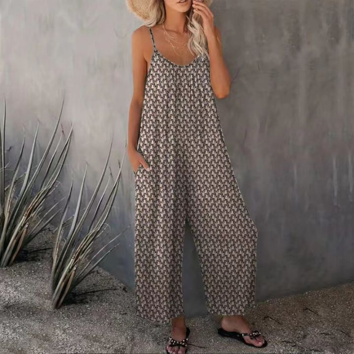 Summer%20New%20Women's%20Printed%20Casual%20Sleeveless%20Loose%20Wide%20Leg%20jumpsuit%20-%20Image%203