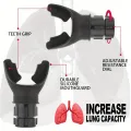 Abdominal breathing trainer, resistance adjustable lung capacity trainer suitable for aerobic fitness exercise facial care tool. 