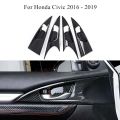 Honda Civic X interior handle carbon fibre trims. 