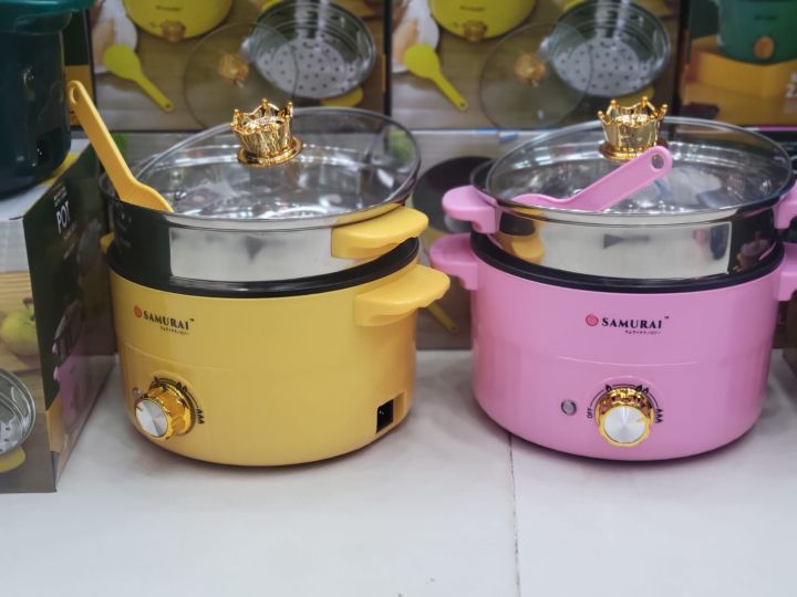 SAMURAI%20Multi-Function%20Electric%20Cooking%20Pot%202.8L%20%7C%20Steamer,%20Noodles,%20Hot%20Pot%20&%20Rice%20Cooker%20%7C%20Crown%20Lid%20Design%20-%20Image%207