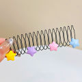 New Cute Colorful Heart Star Bow Pull-out Stretch Metal Hair Comb For Girls Broken Hair Finish Headband Fashion Hair Accessories. 