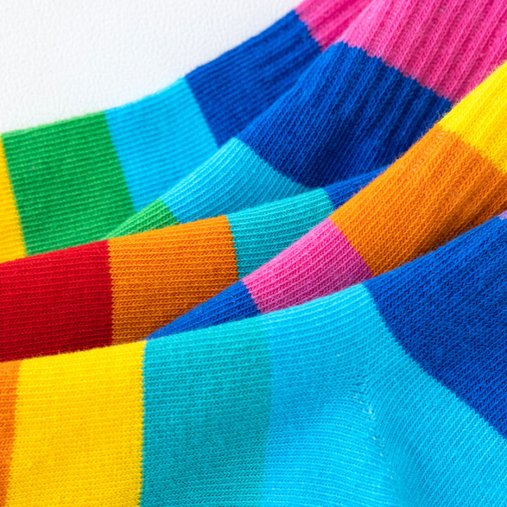 5%20Pairs%20Girl's%20Rainbow%20Pattern%20Socks%20Cotton%20Comfortable%20Breathable%20Soft%20Kids%20Socks%20-%20Image%206