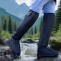 60 CM High Tube Waterproof Rain Shoe Boot Pant Covers Unisex Cycling Bike Anti-Slip Overshoes Reusable Leg Pants  Rain Protector. 