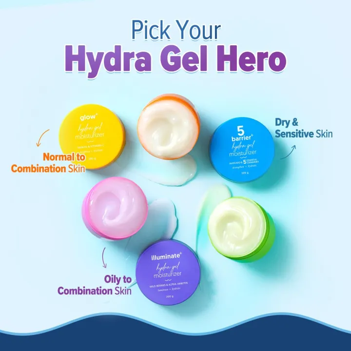 Aqualogica%20Illuminate%20+%20Hydra%20Gel%20Moisturizer%20with%20Wild%20Berries%20&%20Alpha%20Arbutin-200g%7C24%20Hour%20Intense%20Hydration%7CWater-Like%20Gel%20Texture%7CNon-Sticky%20&%20Quick%20Absorbing%20for%20Luminous%20Skin%20-%20Image%205