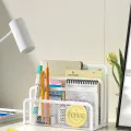 Papers Trays Notebook Stand Rack Desk 3-layer Black Metal Iron Mesh Holder for Magazine Document File Book Rack Organizer Office. 