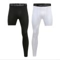 Male One Leg Compression Tights Pants Compression Polyester Sports Training Basketball Tights Pants Athletic Base Layer Tights. 