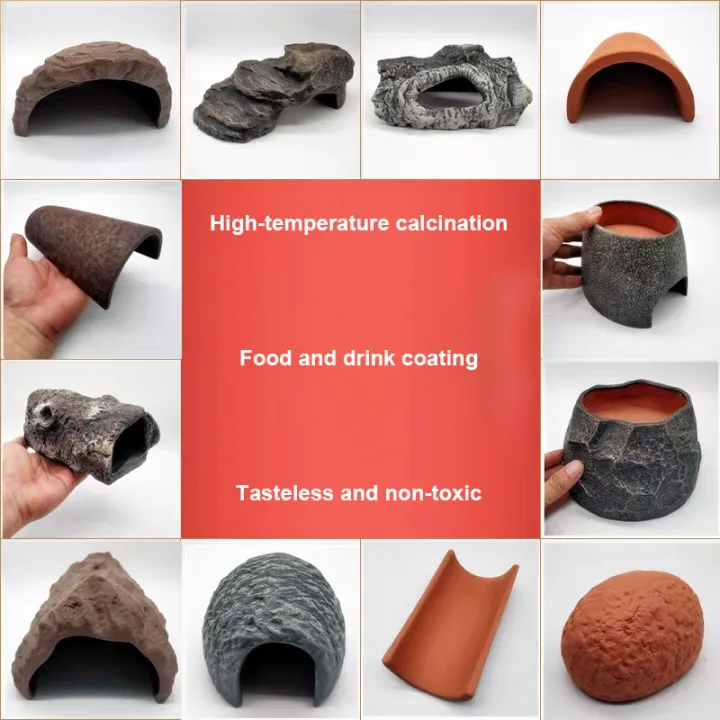 Ceramic%20Reptile%20Hide%20Cave%20Pets%20Lizard%20Turtle%20Reptile%20Habitat%20Shelter%20Landscape%20Decoration%20Moisture%20Keeping%20Breeding%20Dodge%20Hole%20-%20Image%202
