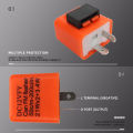 Motorcycle LED Flasher Relay 12V Speed Adjustable 2 Pin LED Electronic Flasher Relay for Motorcycle Turn Signal Direct Replaceme. 
