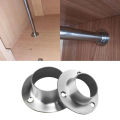 4/8pcs Flange Seat Wardrobe Clothing Pole Bracket, Clothing Pole Support Fixed Seat Hardware Accessories. 