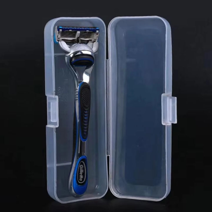 Box For Shaving Razor Universal Shaver Storage Box Handle Box Full Transparent Plastic Razor ...