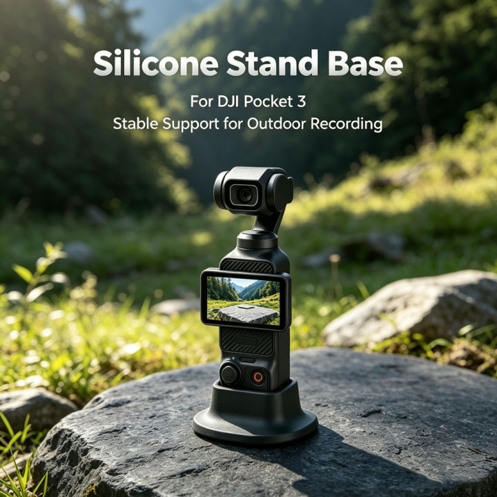 Pocket 3 Silicone Non-Slip Desktop Mount for Osmo Pocket 3 With Portable Charging Opening Base OSMO Pocket 3 Accessories