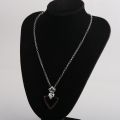 Anime Surrounding New Blood Red Necklace Women Carrying Red Heart Shaped Pendant Long Necklace. 