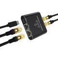 RJ45 Network Cable Switch Hub 1 In 2 3 Out Converter 1000Mbps Gigabit Ethernet Switch Hub Wire Divider PC LAN Extend Adapter. 