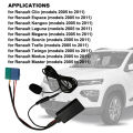 Biurlink Car Bluetooth Module AUX Adapter MIC Handsfree MINI ISO 6Pin AUX Cable for Renault Updatelist Radio.