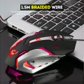 PRO Wired Gaming Mouse RGB with 3200dpi - Breathing LED USB Wired Optical Computer Mouse with 6 Buttons & Braided Wire including Side Buttons - Mouse with FREE Mouse Pad for laptop, PC, Gaming & Office Use by FunBug. 