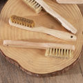 1/3PCS Small Solid Wood Long Handle Boar Bristle Nail Brush - Natural Portable Hand Care Tool for Nail Gap Cleaning. 