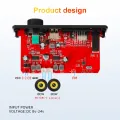 Bluetooth 5.0 MP3 Decoder Board 2*80W 160W Amplifier Audio Player 12V DIY MP3 Player Car FM Radio Module TF USB Mic Record Call. 