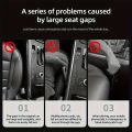 2pc Car Seat Gap Filler Organizer Pu Waterproof Car Seat Gap Plug Strip with 2 Grooves Seat Gap Storage Auto Interior Accessorie.