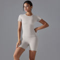 Yoga Set Women Sports Short Sleeve Top With High Waist Leggings Running Jogging Workout Clothes Sports Fitness Gym Sets.