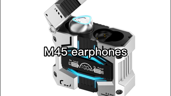 M45 Bluetooth TWS Wireless Sports Earphones – Deep Bass Stereo, Smart Touch Controls, Long Playtime, Waterproof Shell