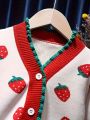 Girls' Sweater Cardigan New Spring and Autumn Style Children's Knitwear Baby Stylish Knit Sweater Casual Jacket. 