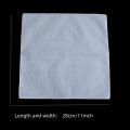 10pcs 100% Cotton White Handkerchiefs Square Super Soft Washable Hanky Chest Towel Pocket Square Hanky DIY Accessories 28x28cm.