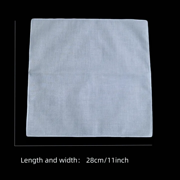 10pcs%20100%25%20Cotton%20White%20Handkerchiefs%20Square%20Super%20Soft%20Washable%20Hanky%20Chest%20Towel%20Pocket%20Square%20Hanky%20DIY%20Accessories%2028x28cm%20-%20Image%203