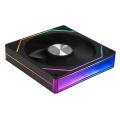 UPSIREN UF-3 Prism 7 PRO Computer Case Cooling Fan,Double-sided full lens,12CM ARGB motherboard synchronization，CD pattern axis. 