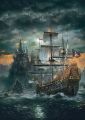 75*50cm Adult 1000pcs Paper Jigsaw Puzzle Pirate Ship Paintings Stress Reducing Difficulty Kids Educational Toys Christmas . 