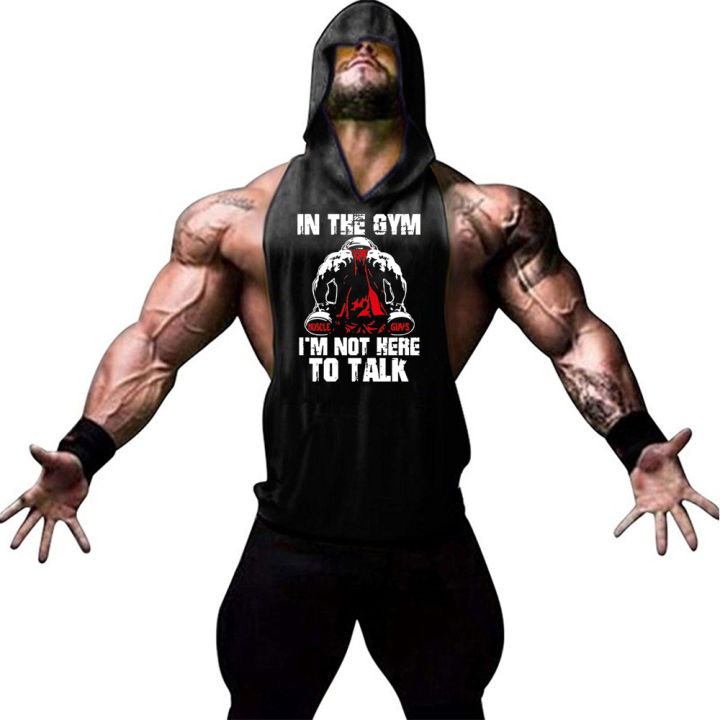 Summer%20men's%20cool%20printed%20pattern%20fitness%20sweat%20absorbing%20cool%20and%20fashionable%20gym%20muscle%20tight%20fit%20comfortable%20hooded%20vest%20-%20Image%203