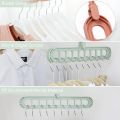 Magic Space Saving Hanger l 9 Hole Multi Color Plastic Hanger l Smart Clothes Organizing. 