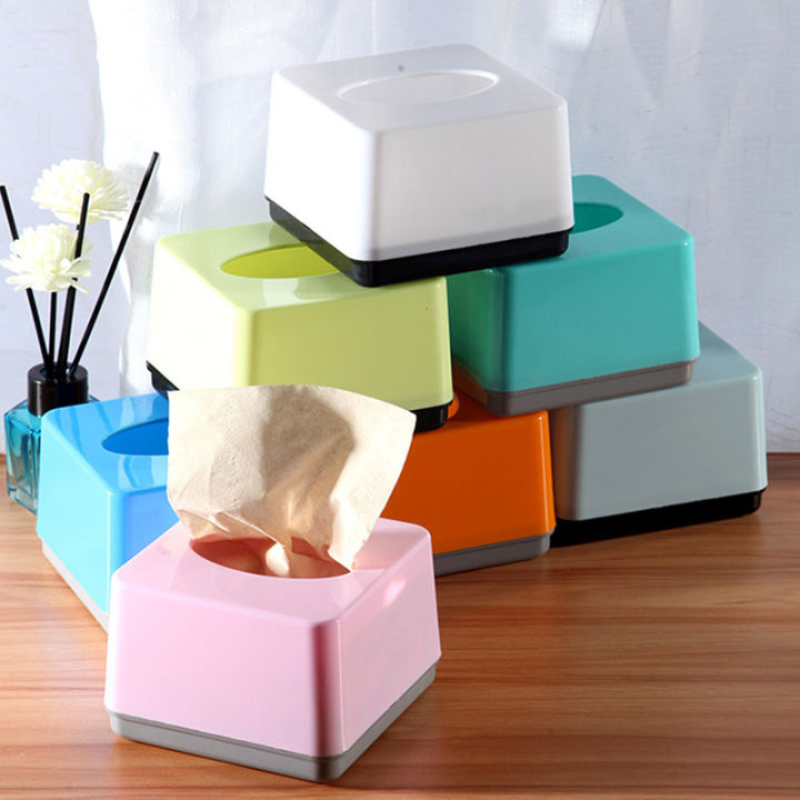Square Plastic Tissue Box For Home, Restaurant, Living Room – Drawer ...