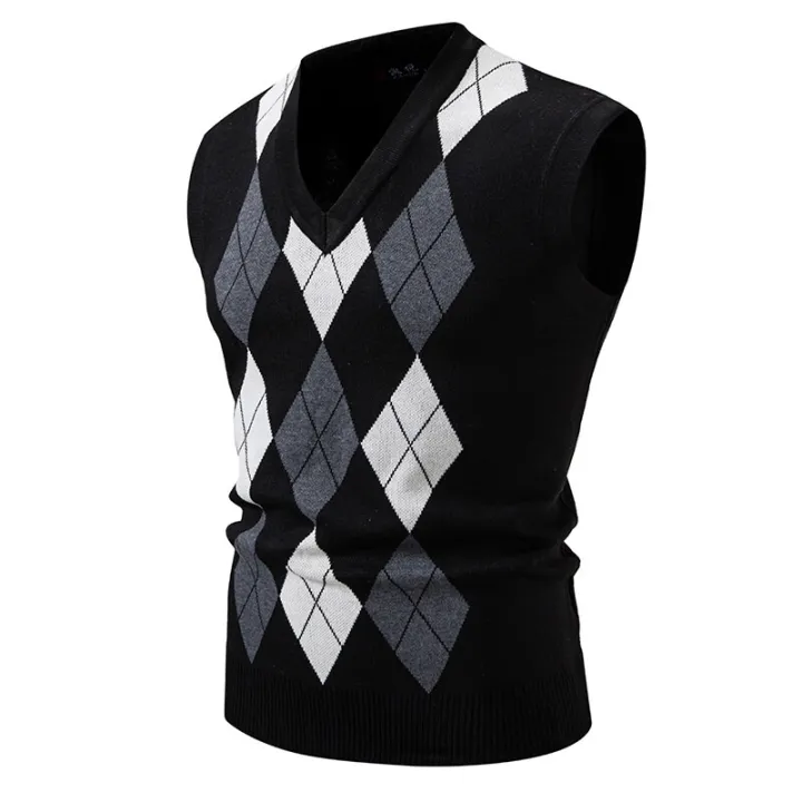 New%20Mens%20Argyle%20Knitwear%20Vest%20V%20Neck%20Sleeveless%20Casual%20Slim%20Fit%20Pullover%20Knitted%20Sweater%20Outdoor%20Streetwear%20Casual%20Tank%20Tops%20-%20Image%202