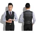 New Trending Men Classic Formal Business Vest Solid Color Sleeveless V Neck Waistcoat.. 