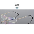 May Flower Blue Light Blockin Ultralight Memory Titanium Rimless Reading Glasses Men&Women Presbyopic Eyeglasses +1.0 +1.5 +2.0. 