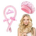 Heatless Curling Rod Headband Satin Bonnet Set No Heat Hair Curler Hair Rollers Soft Curlers Lazy Curls Sleeping Hat Night Cap.