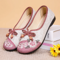 zapatos de mujer women fashion round toe wine red spring slip on anti skid flat shoes lady casual plus size dance loafers a318.