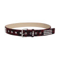 Punk Pink Fur Rivets For Women's Belt Hip Hop Y2k Girls Jeans Accessories Girdle Goth Retro Brown Pin Buckle Pu Waistband. 