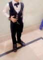 4 PIECE Black suite /For boys WAIST COAT +PENT. 