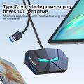 7-in-1 USB Docking Stations USB 3.0 HUB USB Splitter Adapter OTG 5Gbps High Speed Transmission TYPE C Power Supply For PC Laptop. 