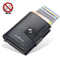 2023 Rfid Blocking Protection Men Card Wallets Hasp Small Card Wallets PU Leather Slim Mini Wallet Qaulity Male Purses. 
