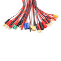 30CM JST EC3 EC5 XT60 XT90 MPX TRX AS150 T Charge Lead to 4.0mm Banana Plugs Silicone Charge Cable For RC B6 Charge Lipo Battery.