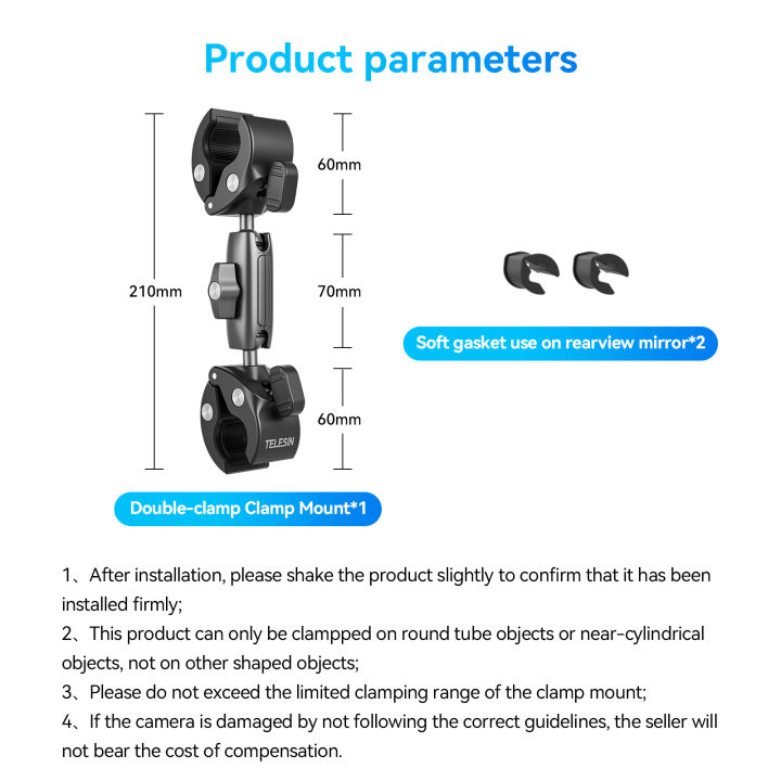 TELESIN%20Motorcycle%20Bike%20Monopod%20Bicycle%20Handlebar%20Panoramic%20Mount%20Invisible%20Selfie%20Stick%20Bracket%20for%20GoPro%20Hero%20DJI%20Insta360%20-%20Image%207