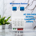 5.8GHz Microwave Doppler Radar Sensor Switch AC 220V-240V Motion Sensor Module High Sensitivity Body Induction Detector Sensor. 