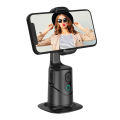 360° Rotating Auto Face Tracking Phone Stand No App Gesture Control Smart Shooting Camera Mount with Selfie Light Remote.