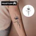Ink Lotus Flower temporary tattoo sticker, waterproof magic tattoo, lasts to 15 days fake tattoo, semi permanent tattoo.