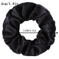 1/6/16/32/100pcs bulk satin scrunchies suitable women elegant black 10cm headwear hair ties accessories casual cute. 